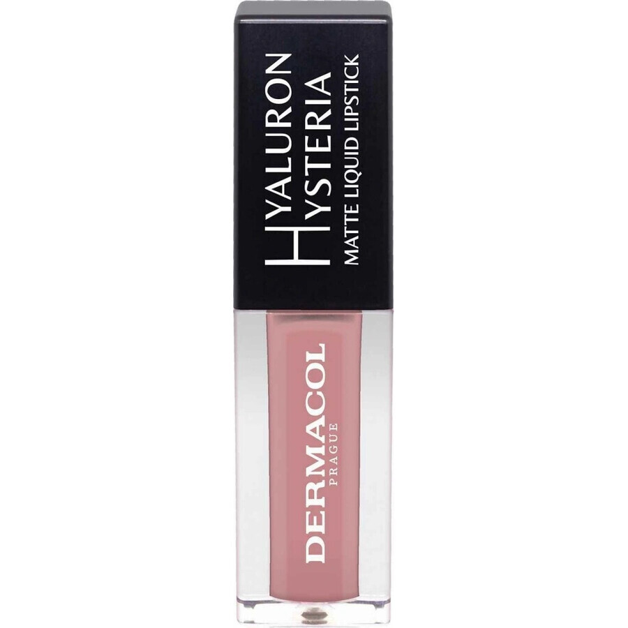 Dermacol Hyaluron Barra de labios líquida mate Hysteria nº 02 1×4,5 ml, Barra de labios líquida mate