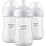 Philips AVENT Natural Response Bottle 260 ml, 1m+ 3 pcs 1×3 pcs 1×3 pcs, glass