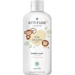 ATTITUDE Baby leaves foaming bath foam with pear juice flavor 1×473 ml, foaming hand soap for babies