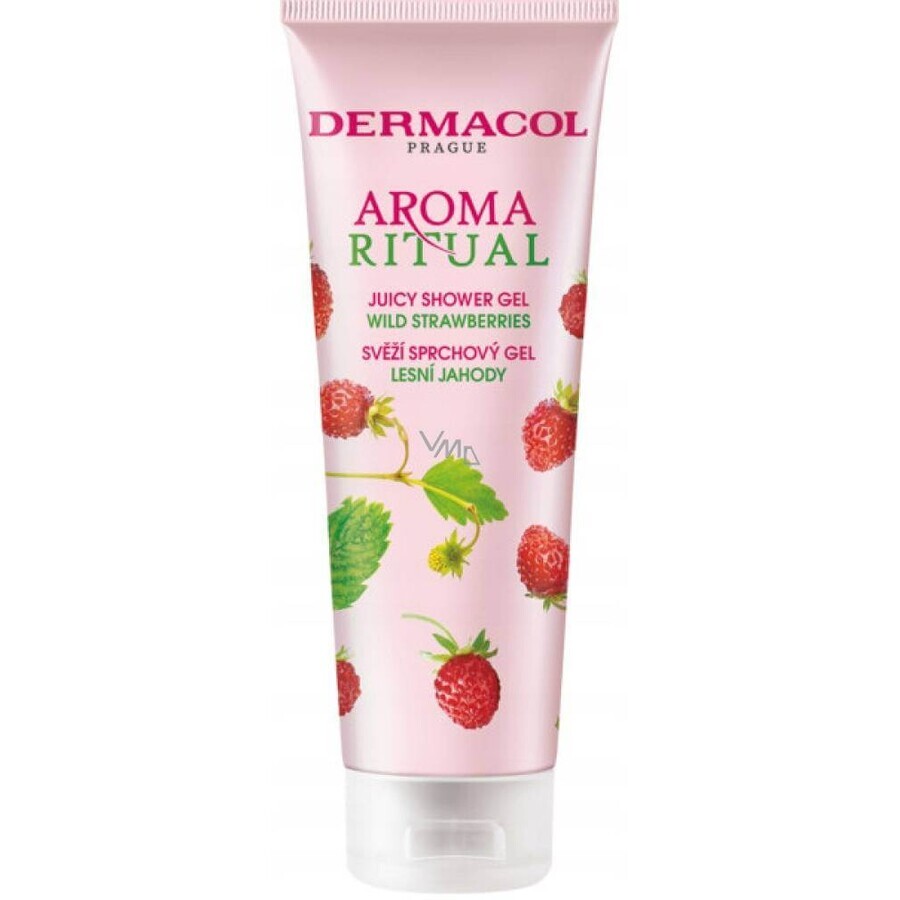 Dermacol Aroma Ritual Bos Aardbei Douchegel 1×250 ml, Bos Aardbei smaak