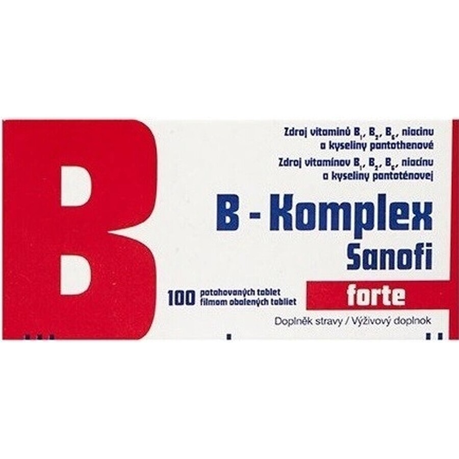 B-Komplex Zentiva forte 100 tbl 1×100 tbl, vitamin B