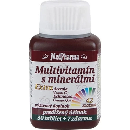 MedPharma MULTIVITAMINE MET EXTRA MINERALEN 42 INGREDIENTEN 1 × 30 + 7 tbl gratis (37 stuks)