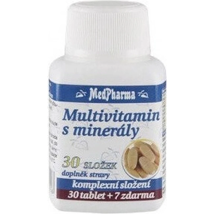MedPharma MULTIVITAMINE MET EXTRA MINERALEN 42 INGREDIENTEN 1 × 30 + 7 tbl gratis (37 stuks)