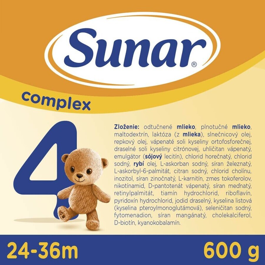 Sunar Complex 4 6×600 g, zuigelingenmelk, vanaf 24 maanden