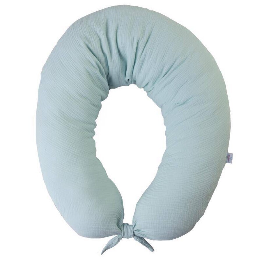 BABYMATEX Borstvoedingskussen Mousseline Maan Licht Turquoise 260 cm 1×1 stuk, 100% katoen