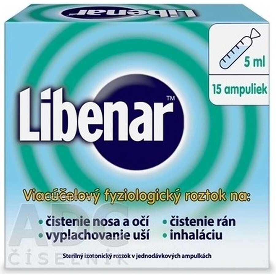 Libenar Multifunctionele zoutoplossing 15×5 ml, isotone oplossing