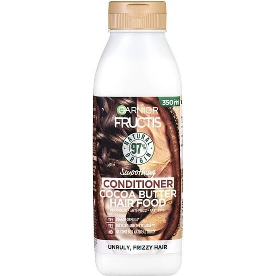 Garnier Fructis Hair Food Acondicionador suavizante con manteca de cacao 1×350 ml, acondicionador