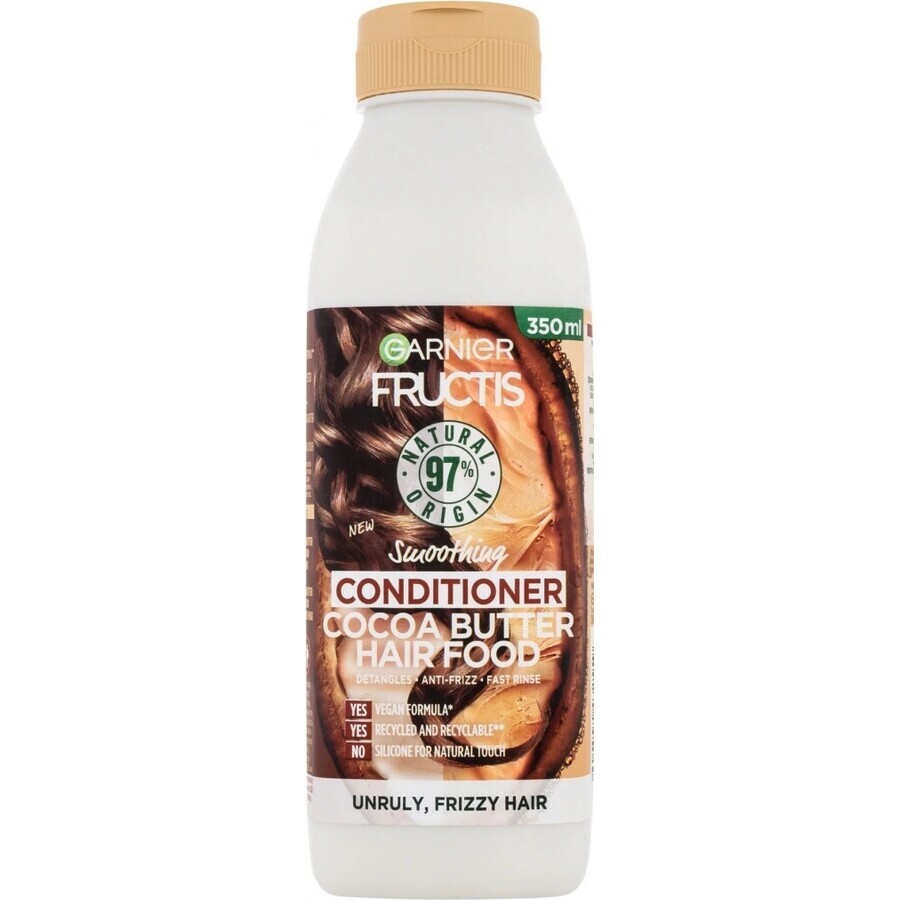 Garnier Fructis Hair Food Acondicionador suavizante con manteca de cacao 1×350 ml, acondicionador