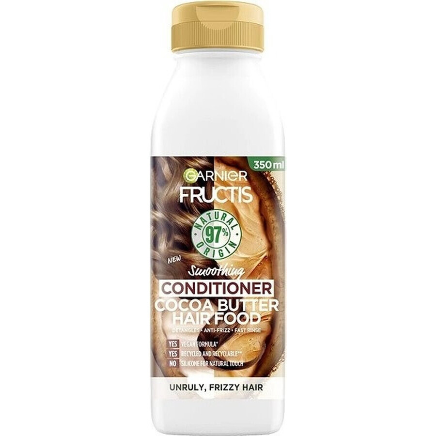 Garnier Fructis Hair Food Acondicionador suavizante con manteca de cacao 1×350 ml, acondicionador