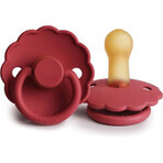 FRIGG Daisy Gummischnuller Scarlet, 0-6m 1×1 Stück, Scarlet, 0-6m 1×1 Stück, Schnuller