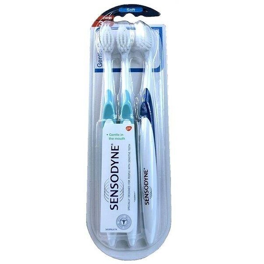 SENSODYNE Gentle Care Soft - Triopack 1×3 pcs, toothbrush