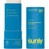 ATTITUDE Kinder 100% Minerale Gezichts- en Lipbar SPF 30 Ongeparfumeerd 1×20 g, Gezichts- en Lipbar