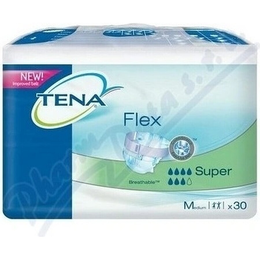 TENA Flex Super M 1×30 stuks, incontinentieslip met snel los te maken tailleband