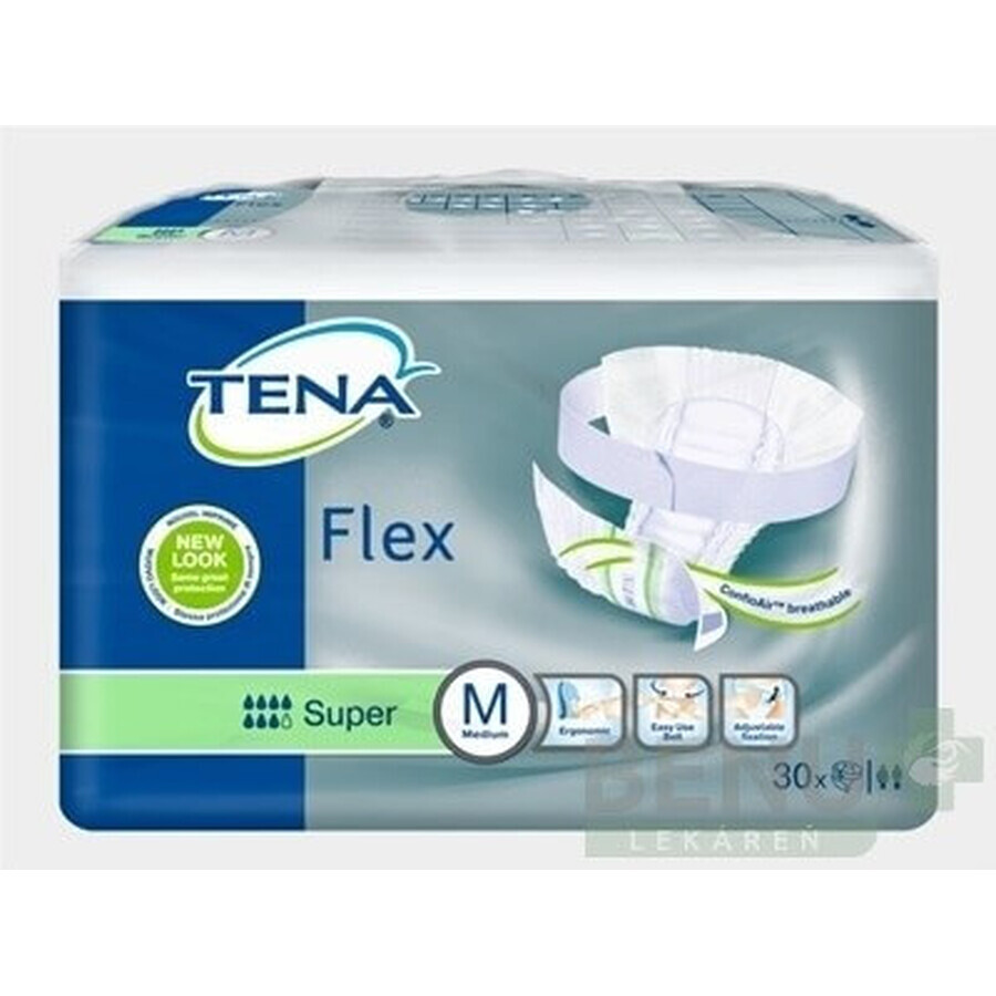 TENA Flex Super M 1×30 stuks, incontinentieslip met snel los te maken tailleband