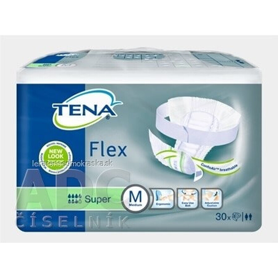 TENA Flex Super M 1×30 stuks, incontinentieslip met snel los te maken tailleband