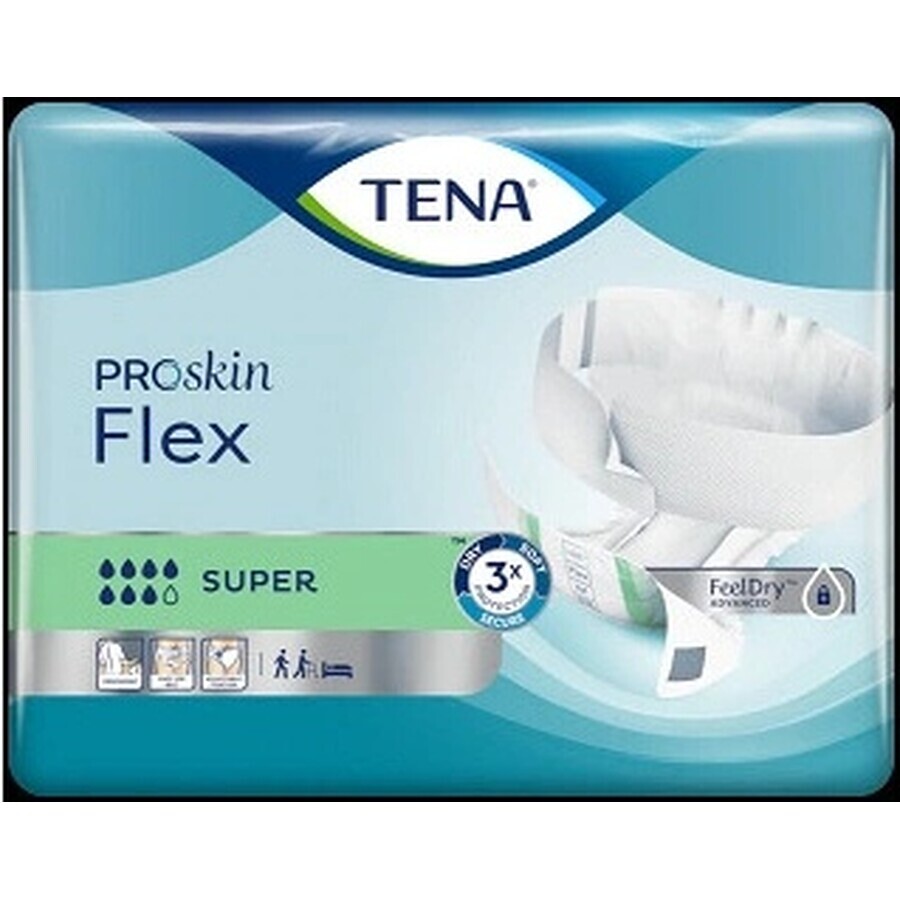 TENA Flex Super M 1×30 stuks, incontinentieslip met snel los te maken tailleband