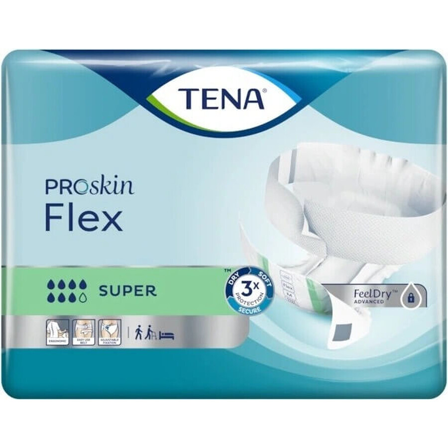 TENA Flex Super M 1×30 stuks, incontinentieslip met snel los te maken tailleband