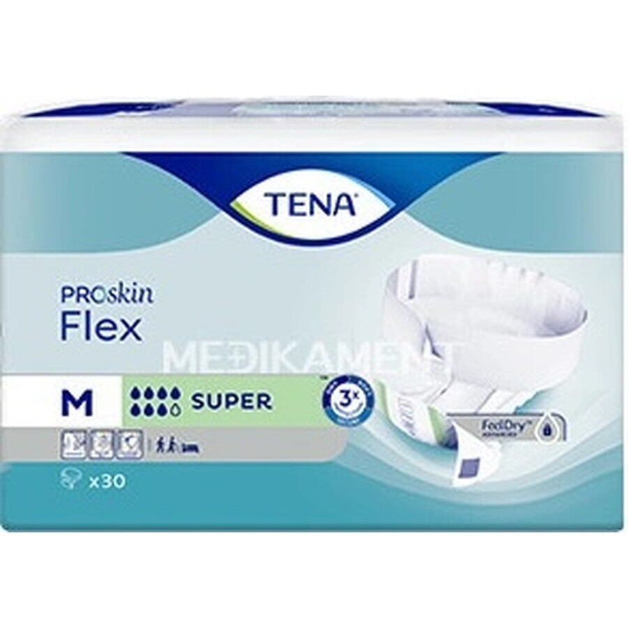 TENA Flex Super M 1×30 stuks, incontinentieslip met snel los te maken tailleband