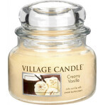 Village Candle Bougie parfumée en bouteille - Vanille crémeuse - Crème glacée à la vanille, petite 1×1 pc, bougie parfumée