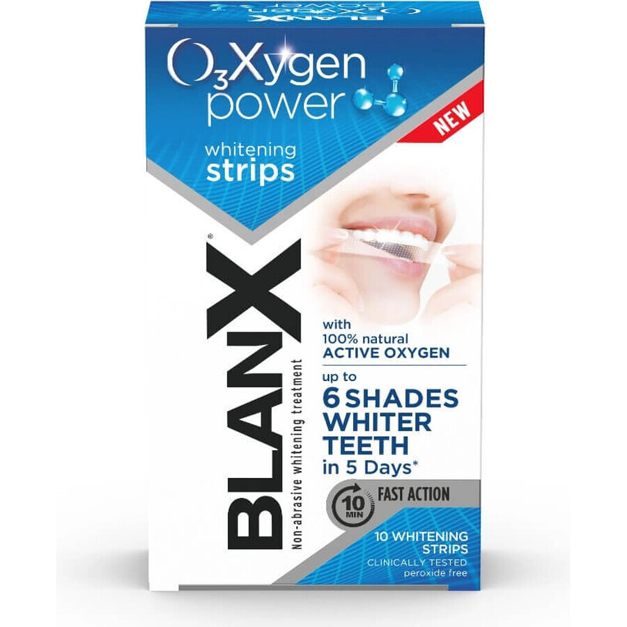 Blanx bandes blanchissantes O3Xygen power 1×10 pcs, bandes blanchissantes