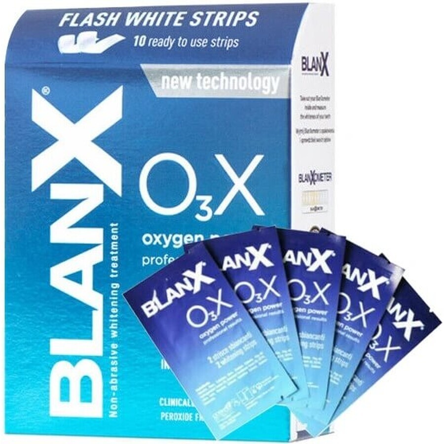 Blanx bandes blanchissantes O3Xygen power 1×10 pcs, bandes blanchissantes