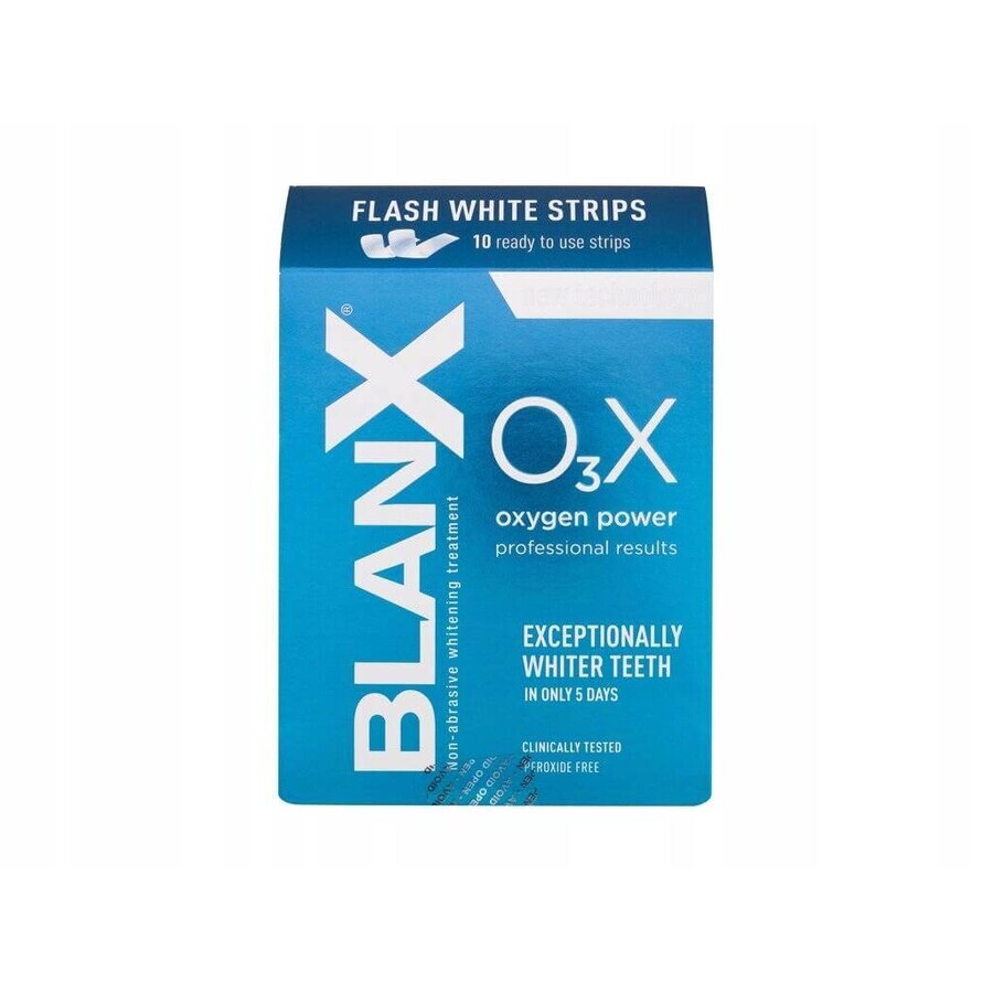 Blanx bandes blanchissantes O3Xygen power 1×10 pcs, bandes blanchissantes