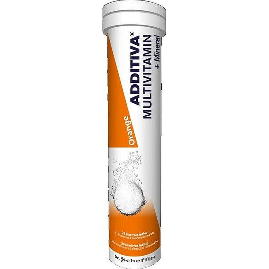 ADDITIVA MULTIVITAMINE + Mineraal, Sinaasappel 1×20 tbl