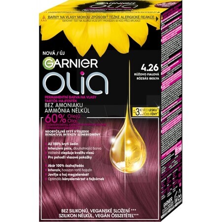 Garnier Olia permanent culoarea parului 4.26 roz-violet 1×1 set, permanent culoarea parului