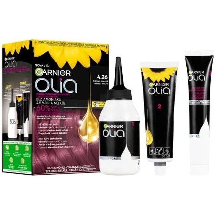 Garnier Olia permanent culoarea parului 4.26 roz-violet 1×1 set, permanent culoarea parului