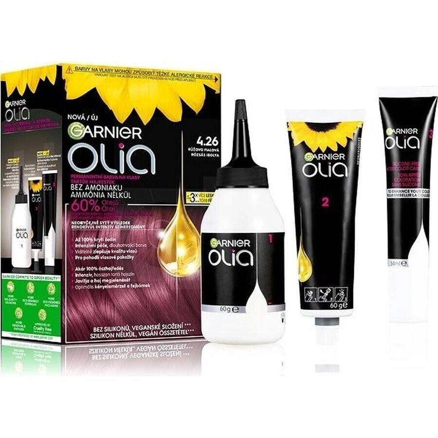 Garnier Olia permanent culoarea parului 4.26 roz-violet 1×1 set, permanent culoarea parului