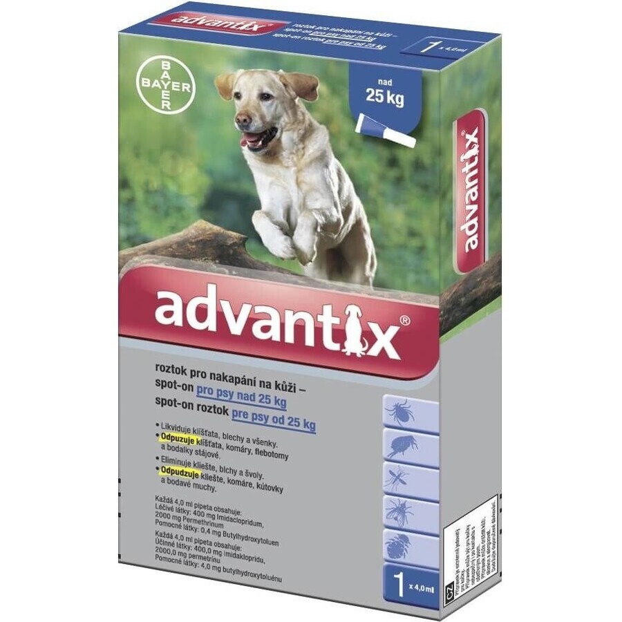 ADVANTIX SPOT-ON PES 4×4 ml, antiparasitair afstotend preparaat