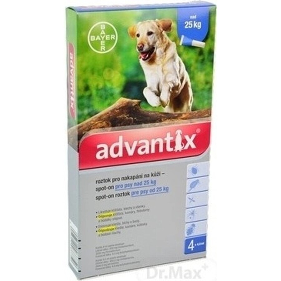 ADVANTIX SPOT-ON PES 4×4 ml, antiparasitair afstotend preparaat