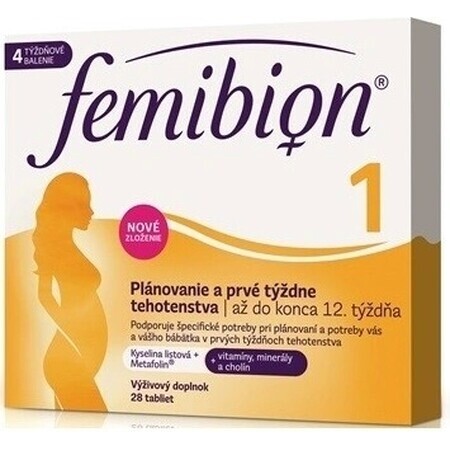 Femibion 1 Planification et premières semaines de grossesse, 28 tbl 1×28 tbl, complément alimentaire