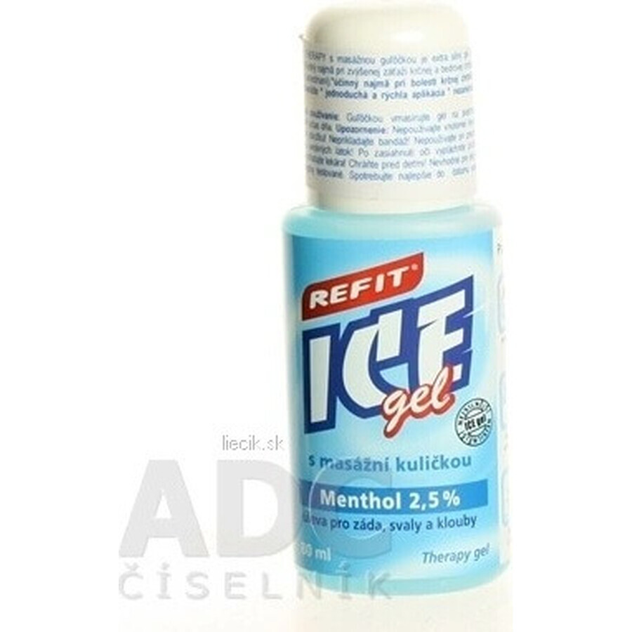 REFIT ICE GEL MENTHOL roller 1×80 ml, gel