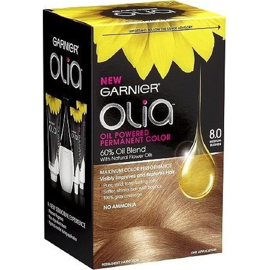 Garnier Olia permanent culoarea parului 8.0 Blond 1×1 set, permanent culoarea parului