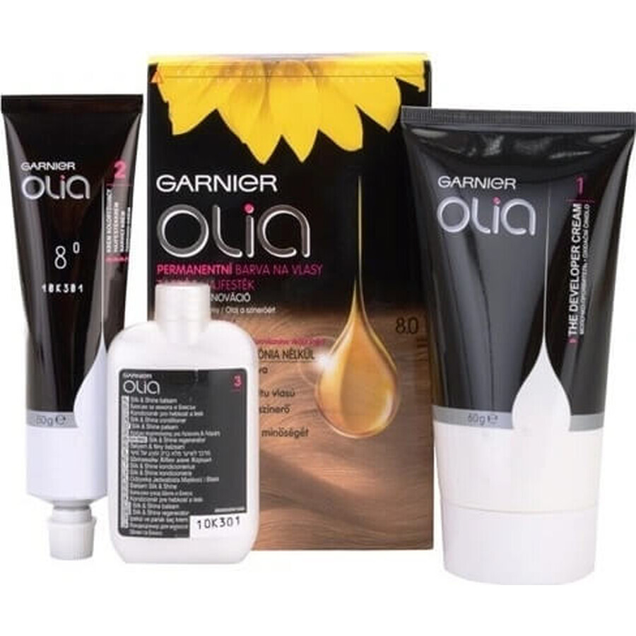 Garnier Olia permanent culoarea parului 8.0 Blond 1×1 set, permanent culoarea parului