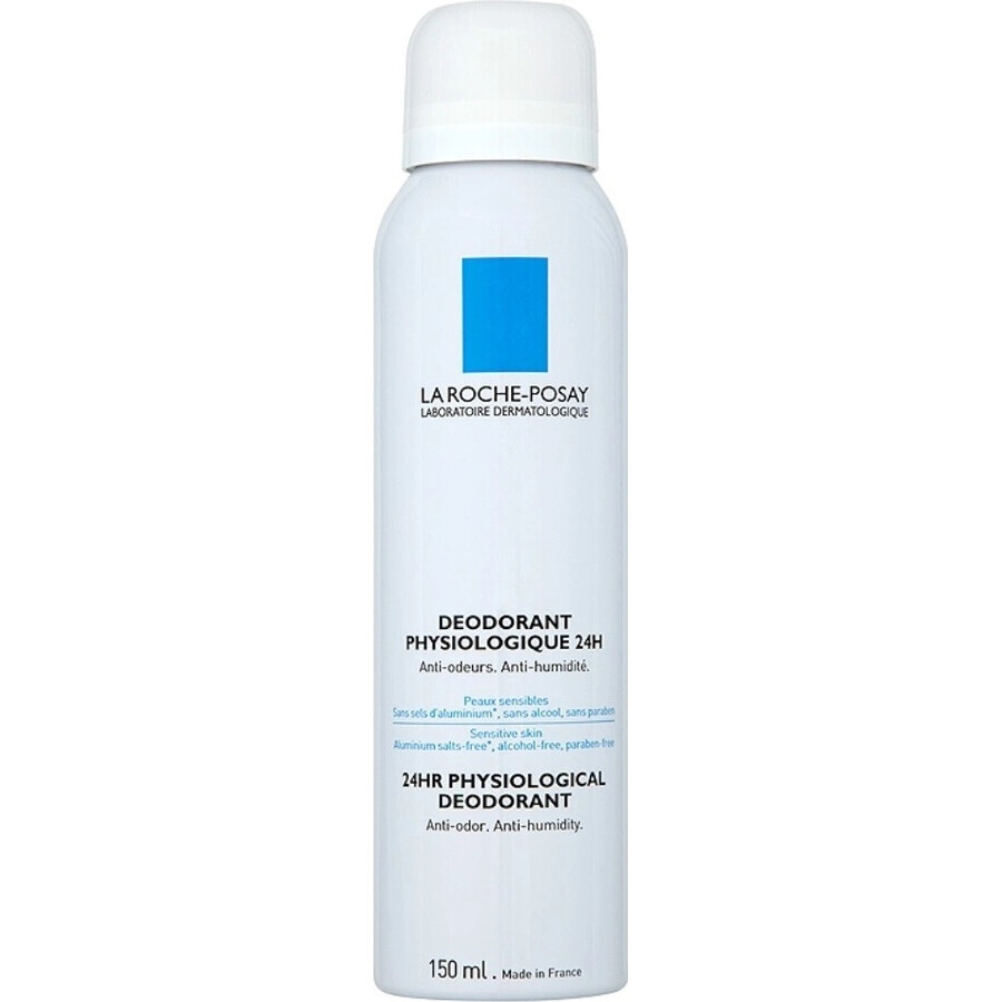 LA ROCHE-POSAY Spray deodorant fiziologic pentru piele sensibilă 48H 150 ml 1×150 ml, deodorant