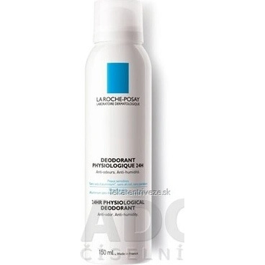 LA ROCHE-POSAY Spray deodorant fiziologic pentru piele sensibilă 48H 150 ml 1×150 ml, deodorant