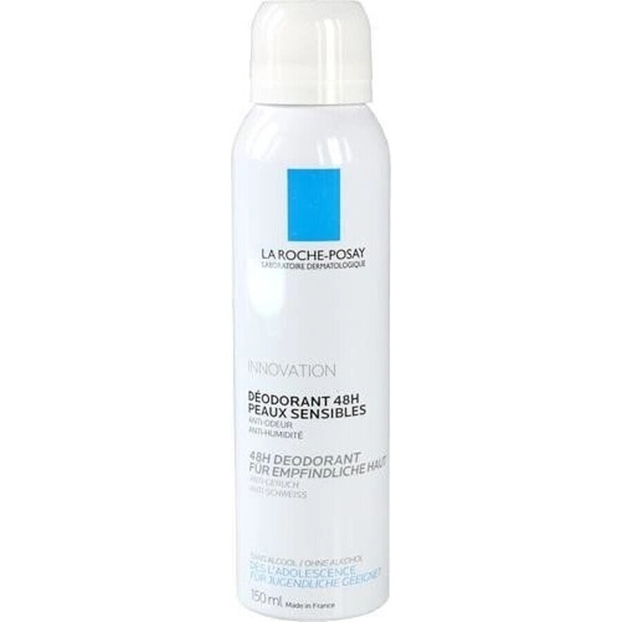 LA ROCHE-POSAY Spray deodorant fiziologic pentru piele sensibilă 48H 150 ml 1×150 ml, deodorant