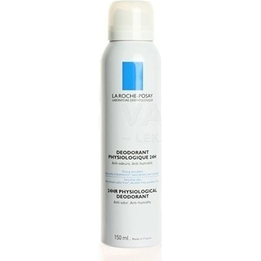 LA ROCHE-POSAY Spray deodorant fiziologic pentru piele sensibilă 48H 150 ml 1×150 ml, deodorant