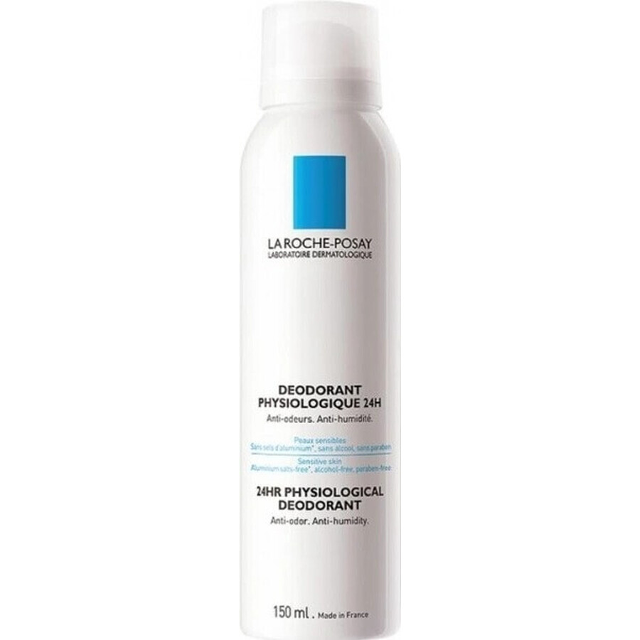 LA ROCHE-POSAY Spray deodorant fiziologic pentru piele sensibilă 48H 150 ml 1×150 ml, deodorant