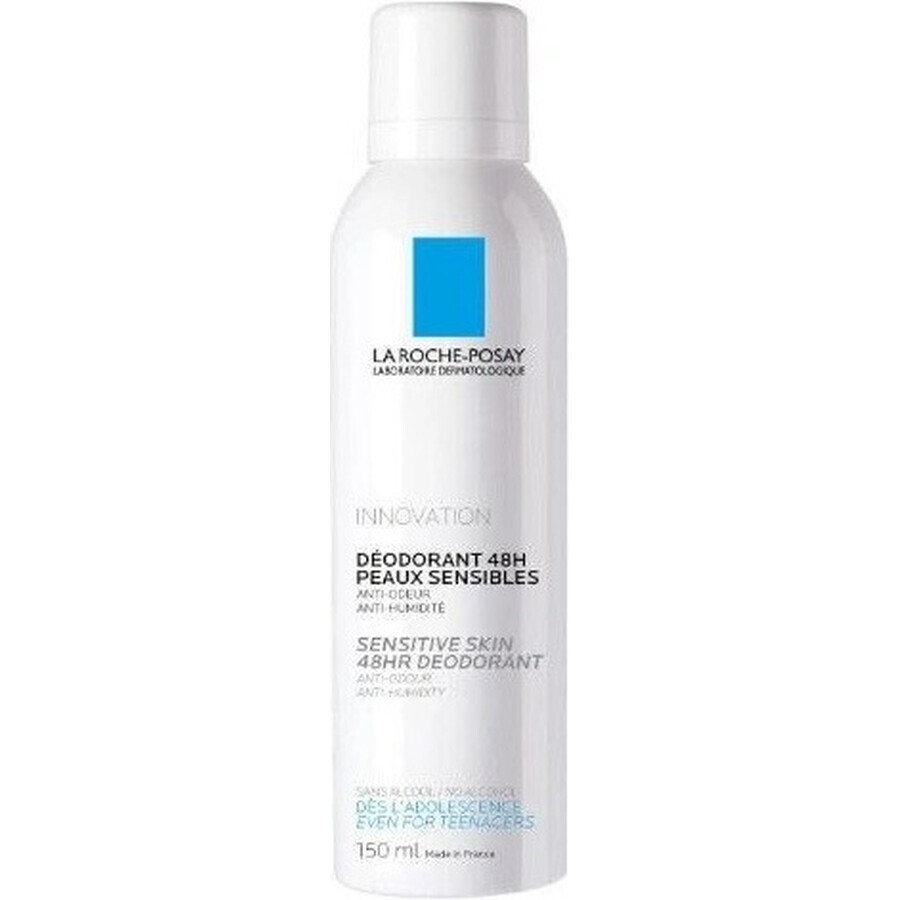 LA ROCHE-POSAY Spray deodorant fiziologic pentru piele sensibilă 48H 150 ml 1×150 ml, deodorant