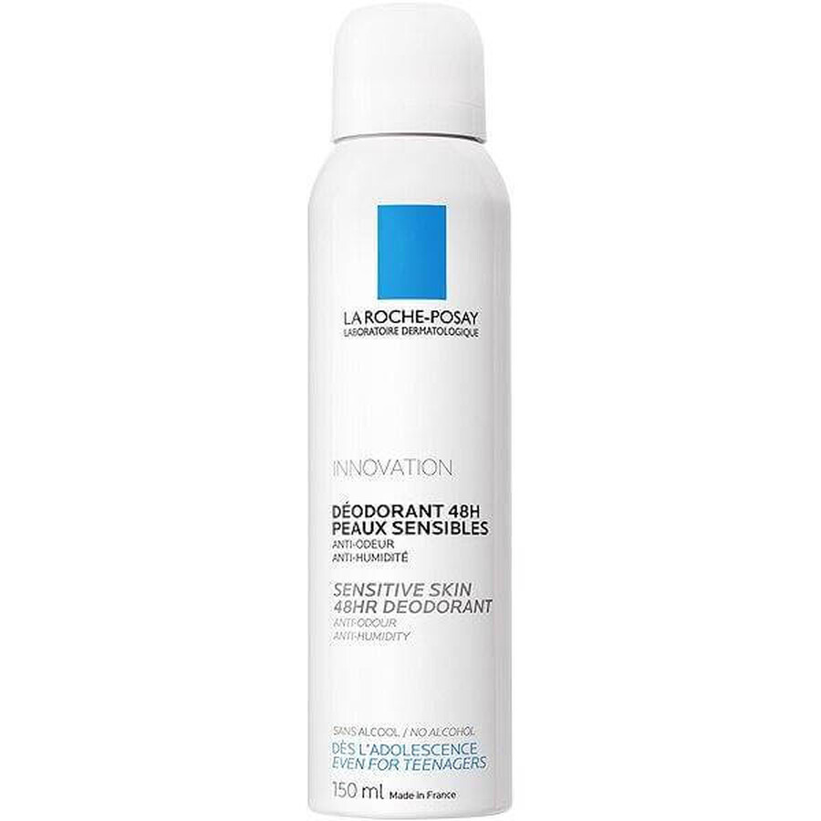 LA ROCHE-POSAY Spray deodorant fiziologic pentru piele sensibilă 48H 150 ml 1×150 ml, deodorant