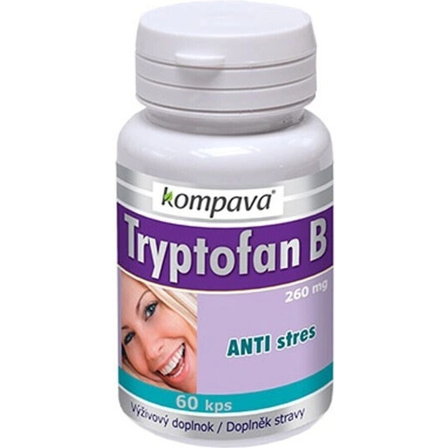 KOMPAVA TRYPTOFAN TRYPTOFAN B+ 500 mg 1×60 cps, complément alimentaire