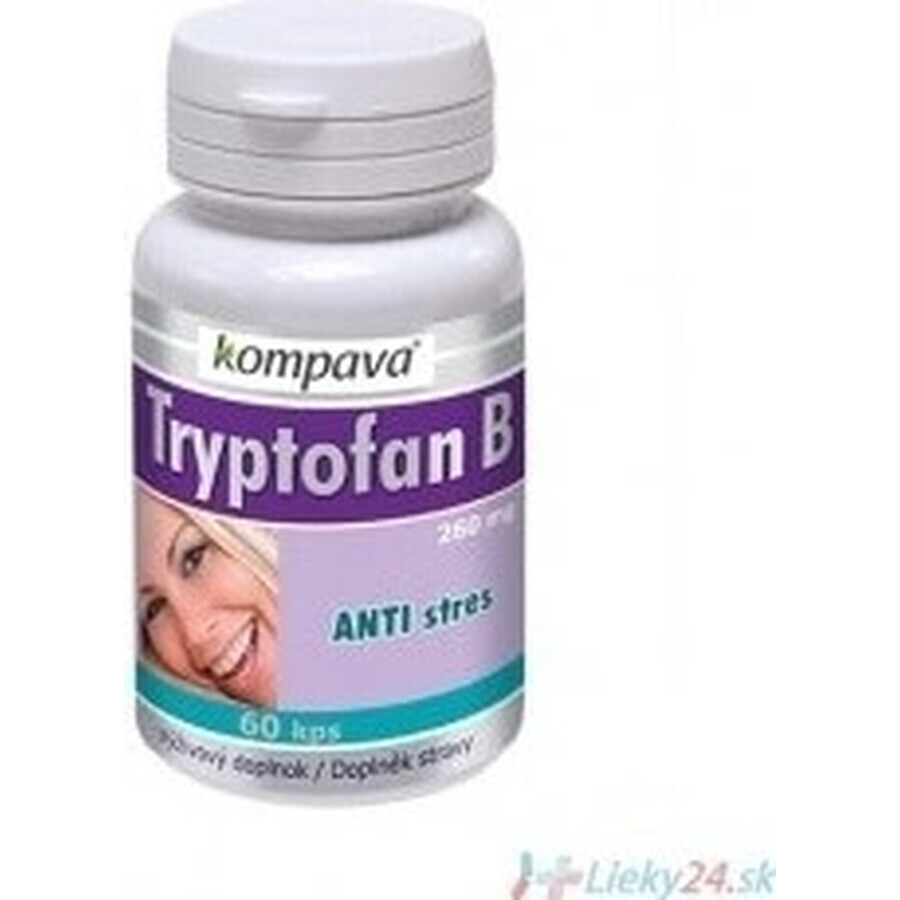 KOMPAVA TRYPTOFAN TRYPTOFAN B+ 500 mg 1×60 cps, complément alimentaire