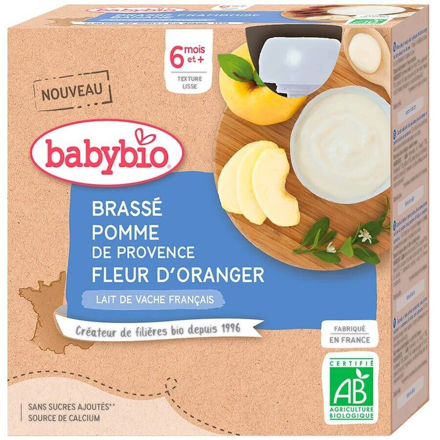 BABYBIO Sinaasappelbloesem appel brassé 4x85 g 4×85 g