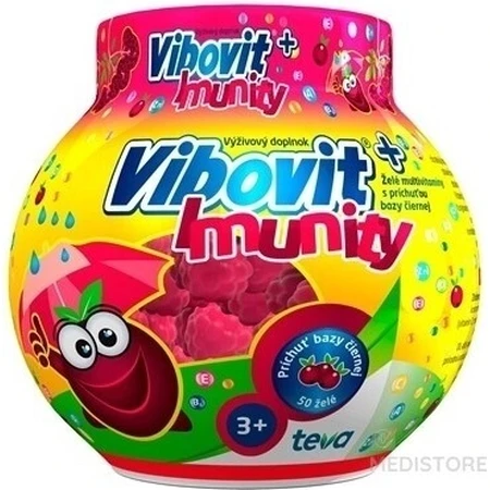 Vibovit + Immunität 50 1×50 Stück, Gelee mit schwarzem Holundergeschmack