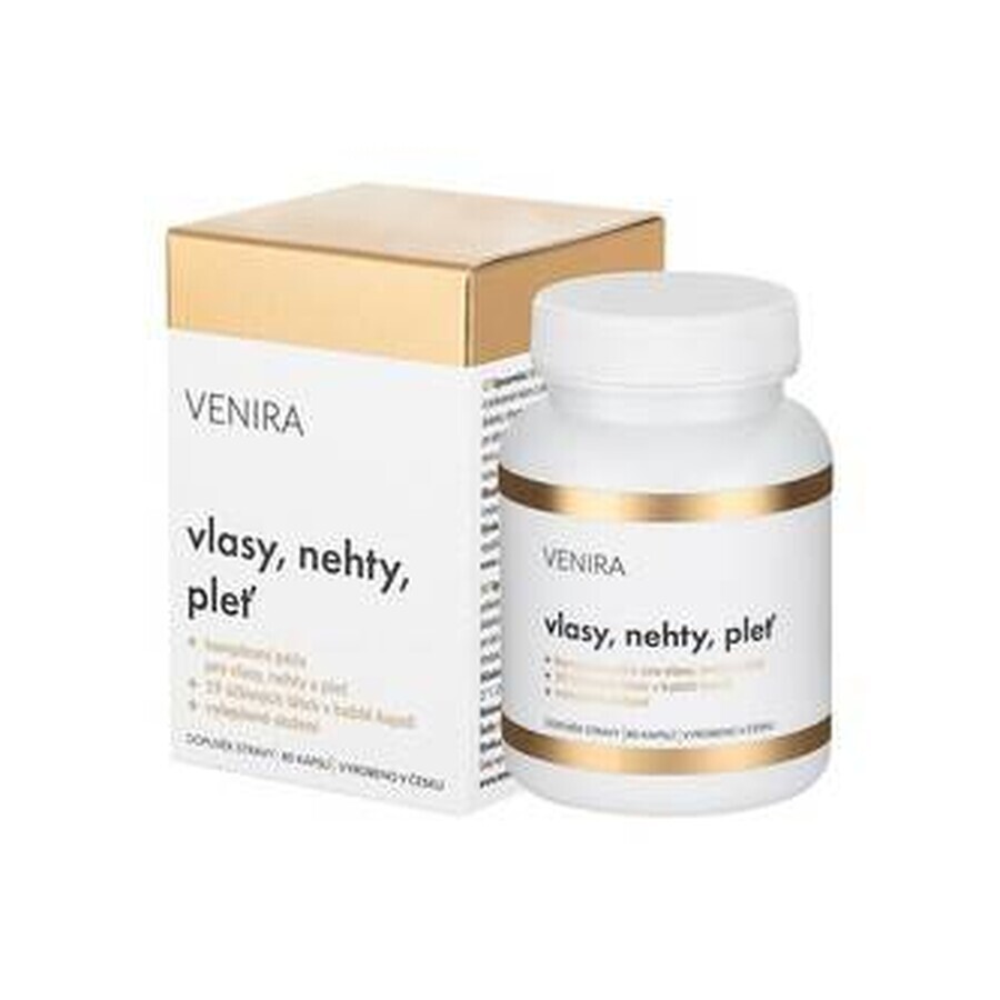 VENIRA capsules voor haar, nagels en huid, 40-dagen kuur 1×80 cps, voedingssupplement