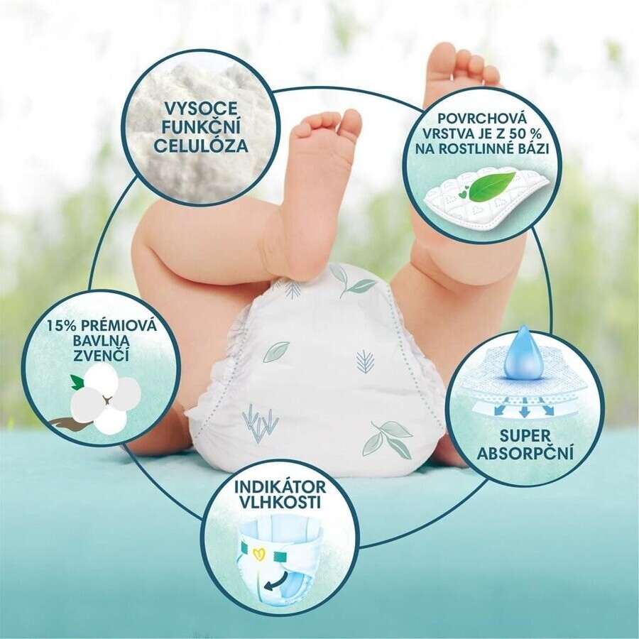 PAMPERS HARMONIE BABY DIAPERS V.3 6-10KG 186KS 1×186 buc, scutece în mărimea 3