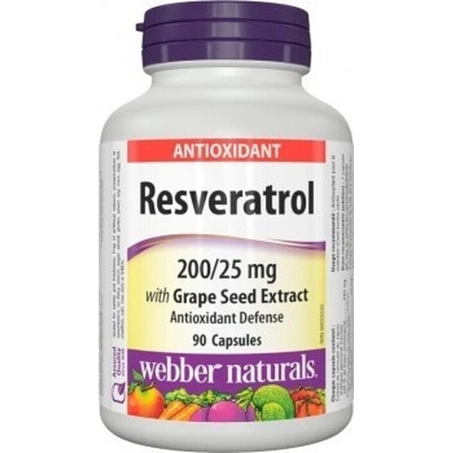 WEBBER NATURALS Resveratrolo 200 mg 1×90 cps, integratore alimentare